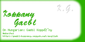 koppany gaebl business card